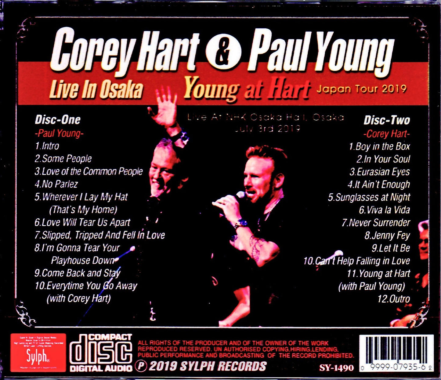 Corey Hart,Paul Young/Osaka,Japan 2019