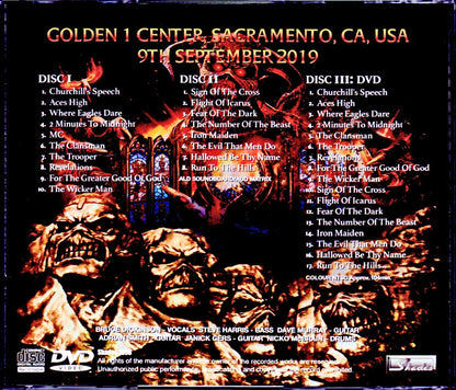 Iron Maiden/CA,USA 2019 ALD・AUD Matrix Ver.