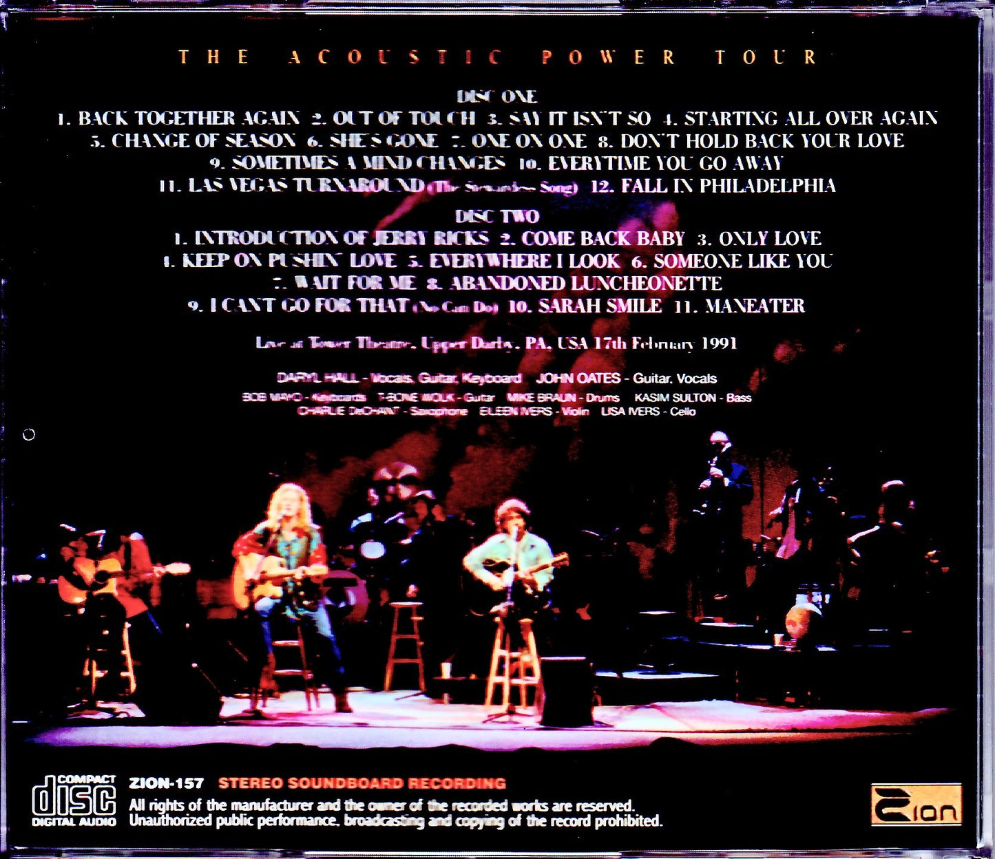 Hall & Oates/PA, USA 1991