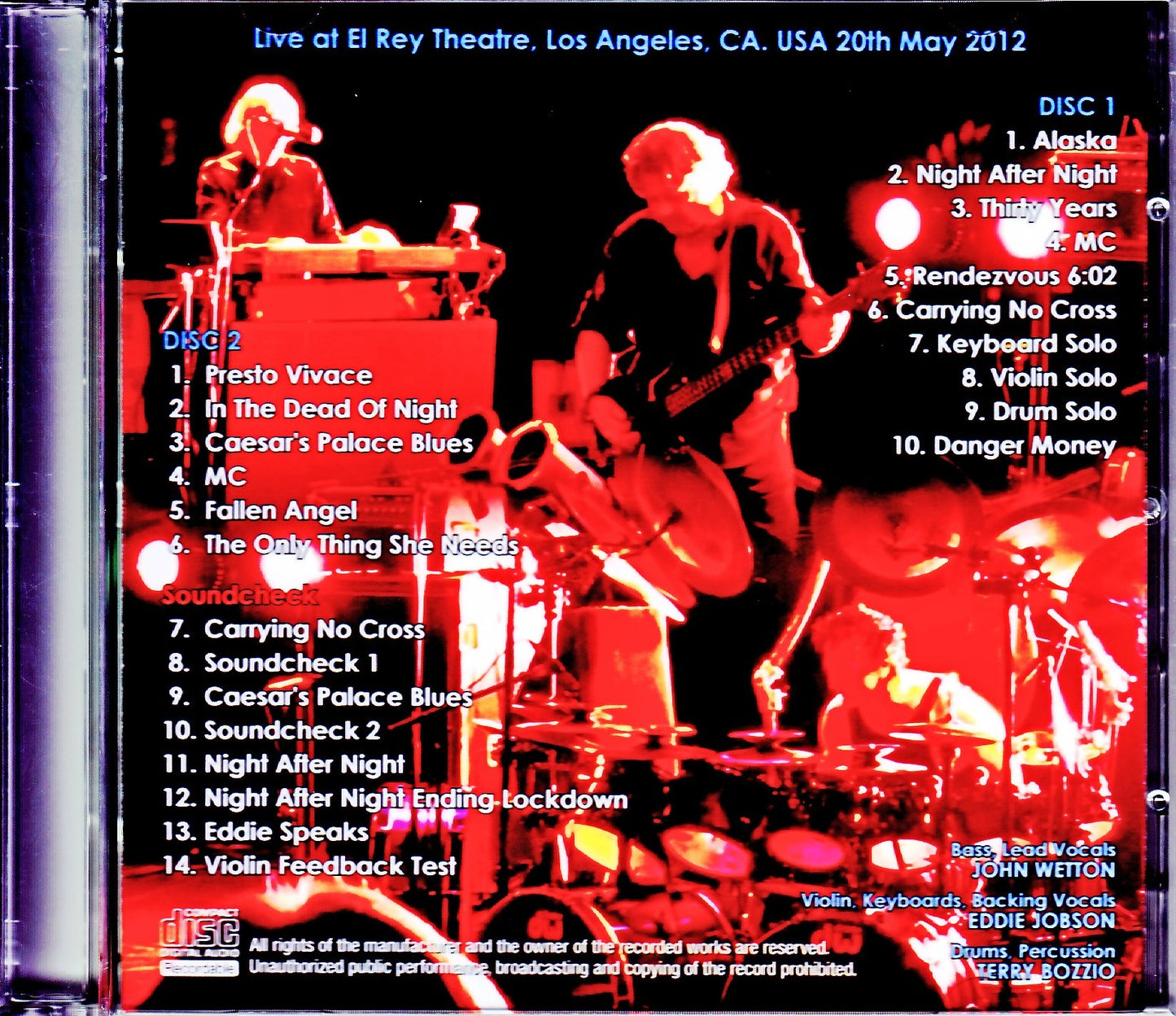 U.K./CA,USA 2012 & Soundcheck