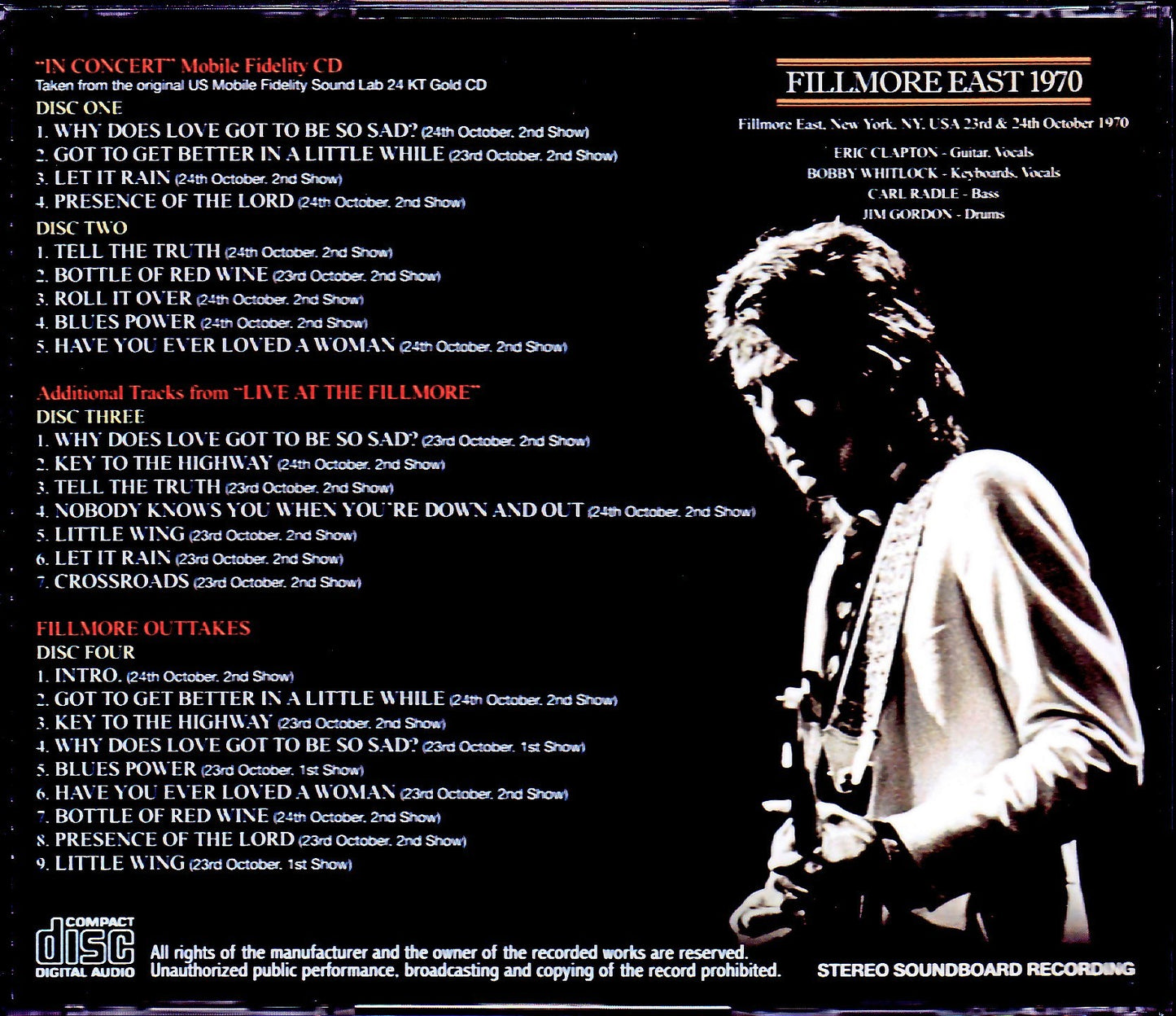 Derek and the Dominos/NY,USA 1970 2 Days & more Remaster