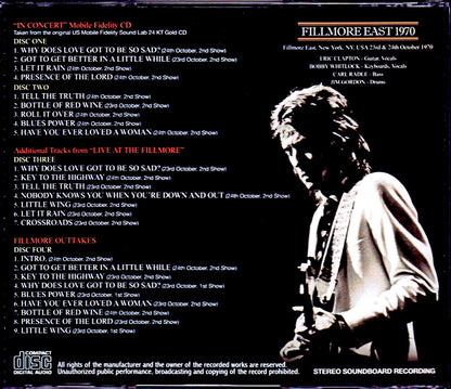 Derek and the Dominos/NY,USA 1970 2 Days & more Remaster