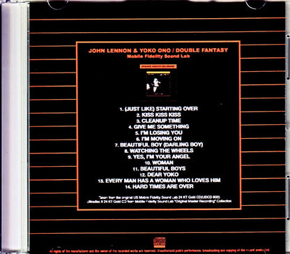 John Lennon/Double Fantasy Original US Mobile Fidelity Sound Lab