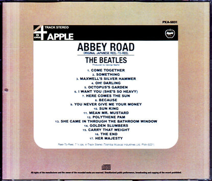 Beatles/Abbey Road Reel-To-Reel, 7 1/2 ips, 4-Track Stereo