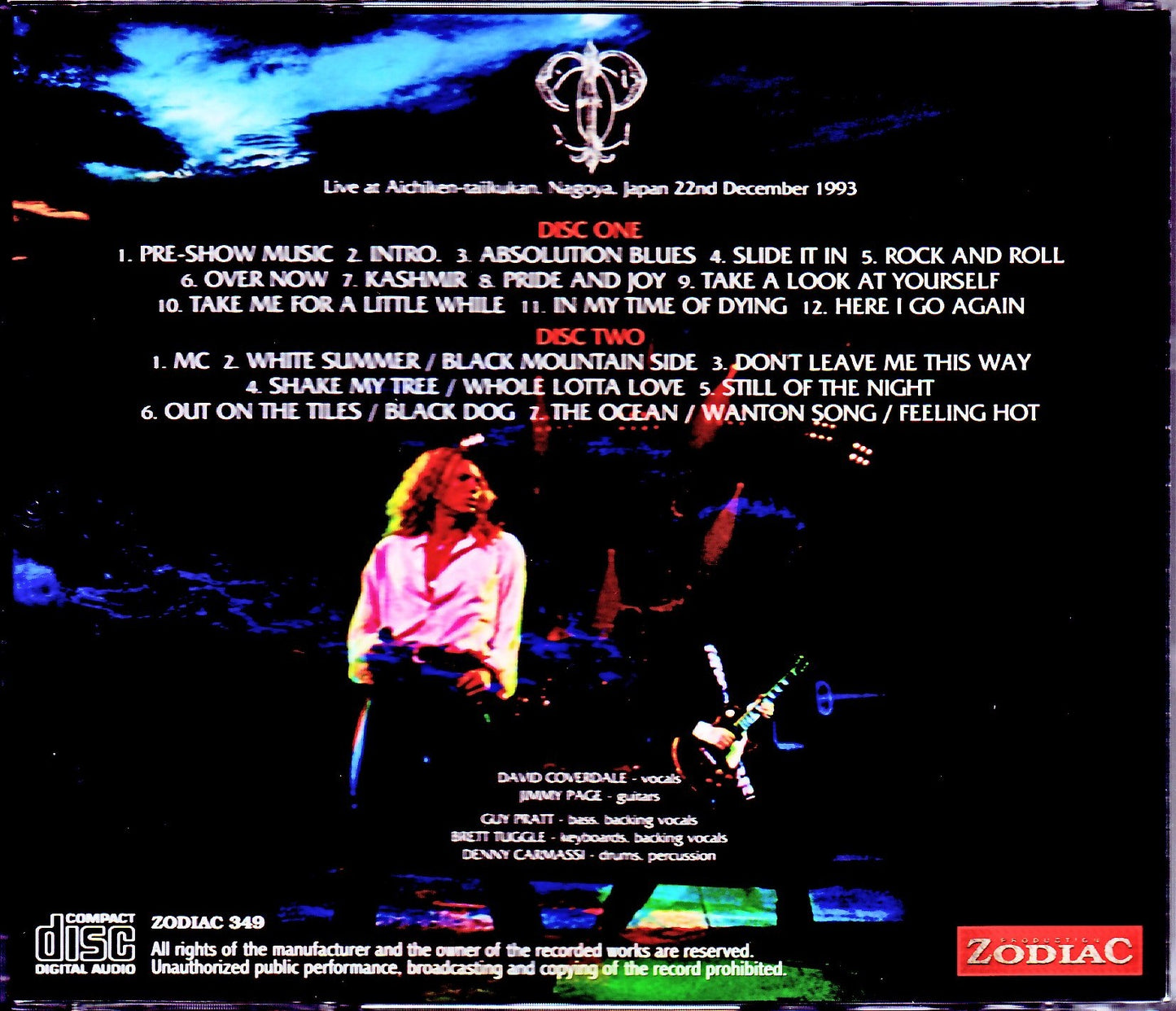 Coverdale Page/Aichi,Japan 1993 DAT Master