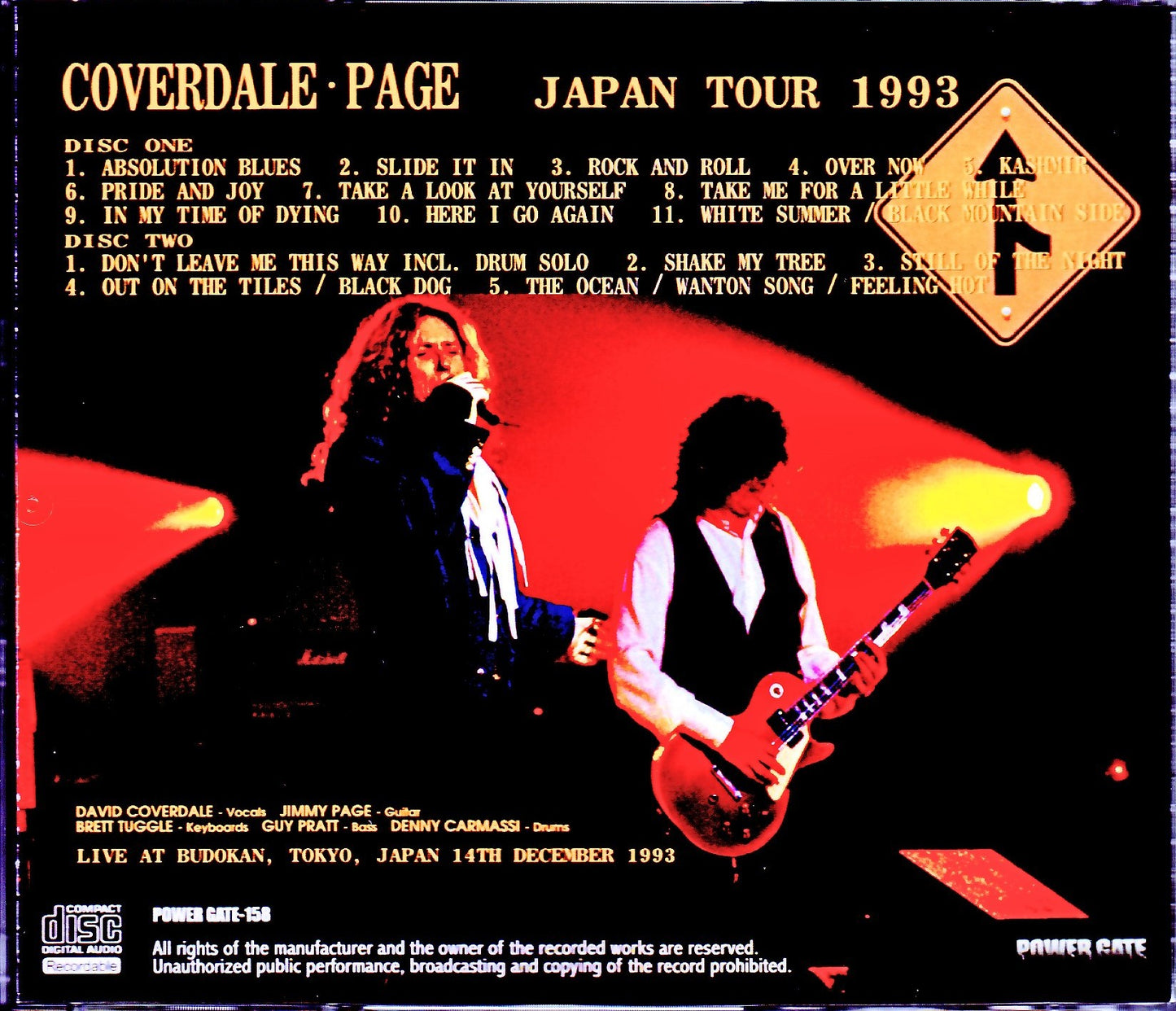 Coverdale Page/Tokyo,Japan 12.14.1993