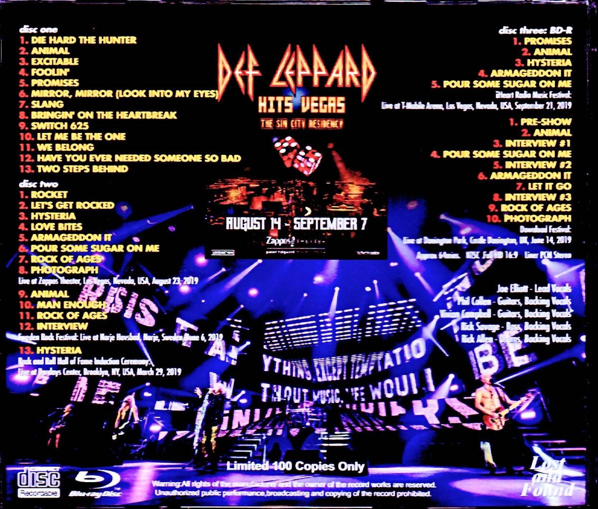 Def Leppard/NV,USA 2019 S & V & more