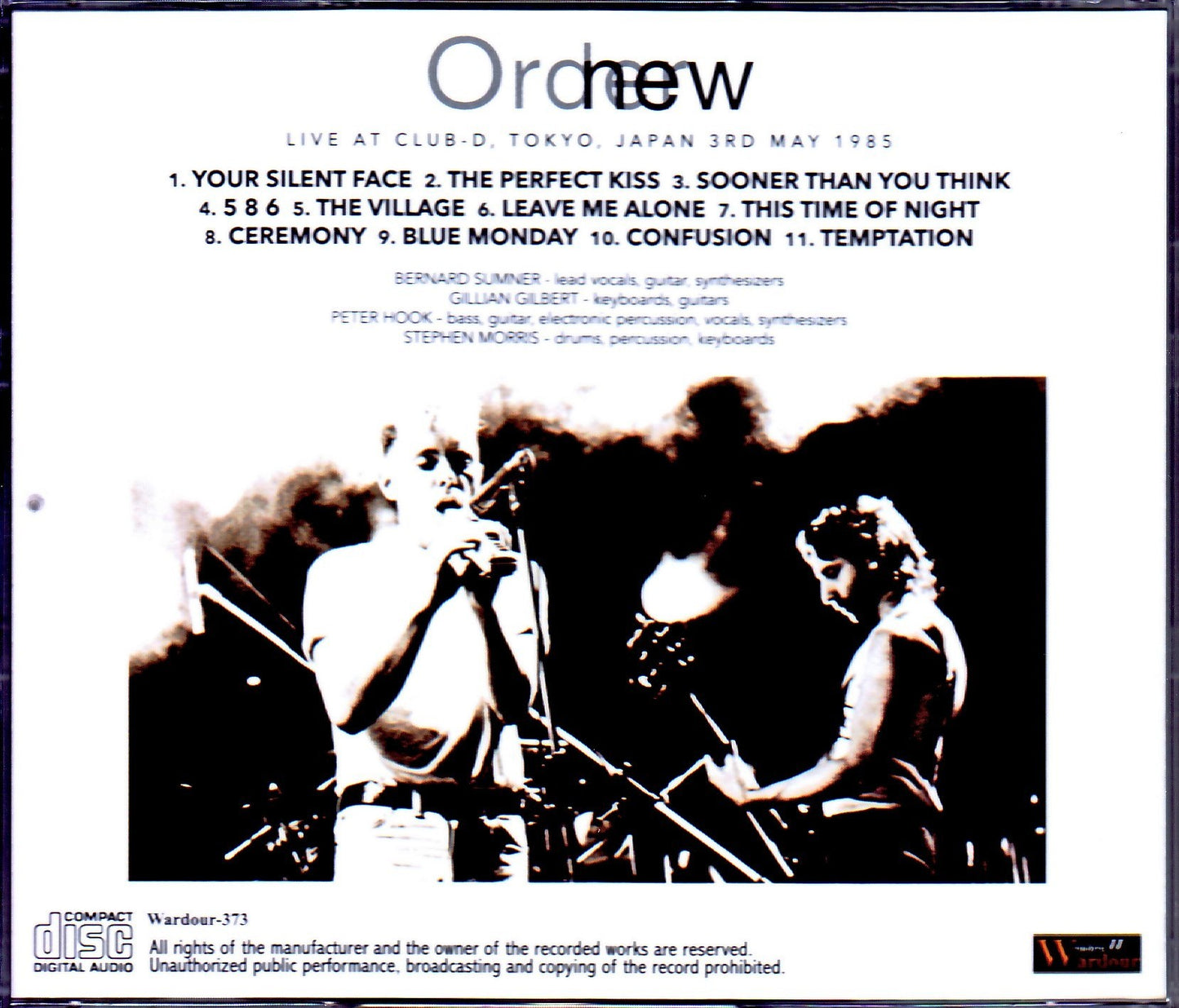 New Order/Tokyo,Japan 5.3.1985