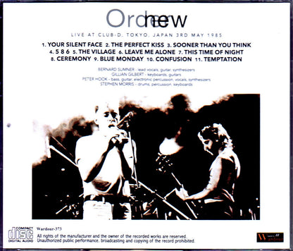 New Order/Tokyo,Japan 5.3.1985