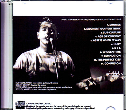 New Order/Perth,Australia 1985