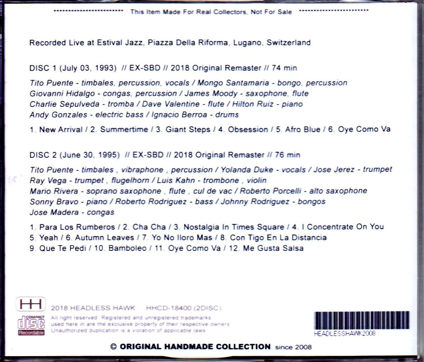 Tito Puente/Switzerland 1993 & more