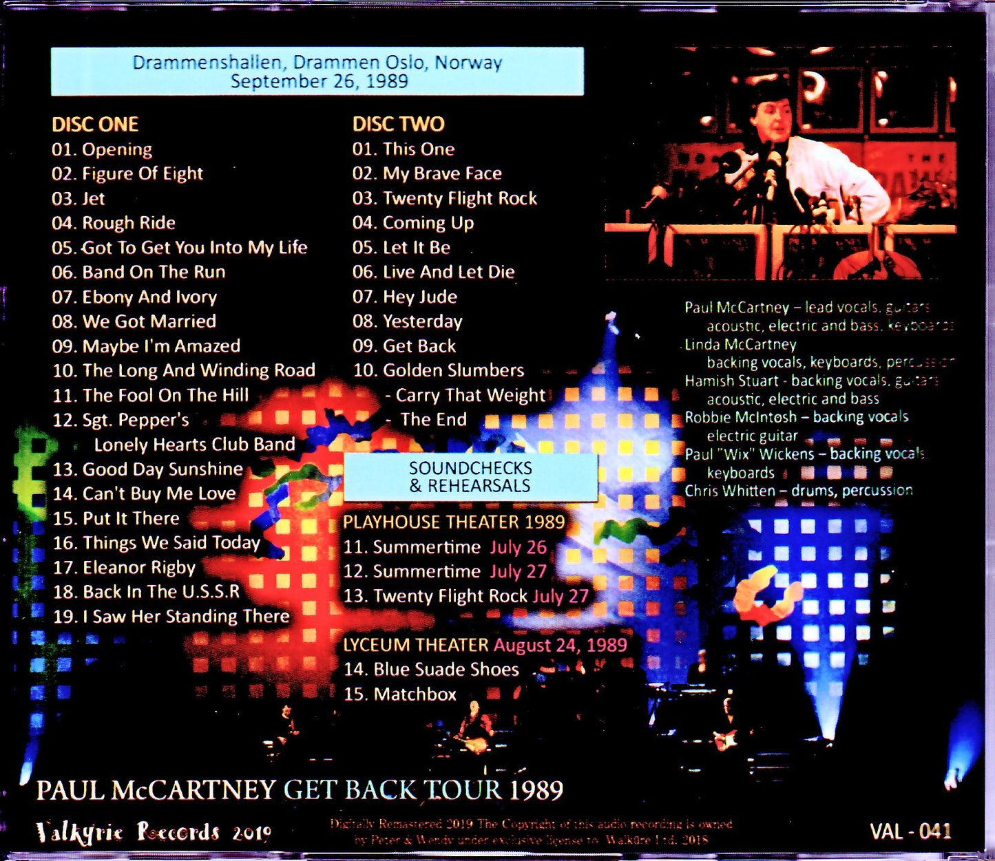 Paul McCartney/Norway 1989 & more