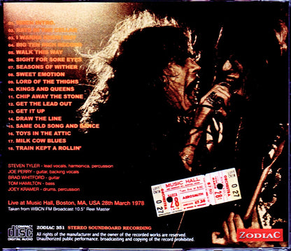 Aerosmith/MA, USA 1978 Remastered