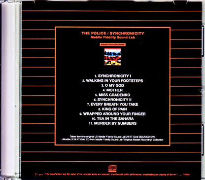 Police/Synchronicity Original US Mobile Fidelity Sound Lab