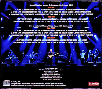Sting/Chiba,Japan 2019 2Days