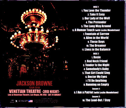 Jackson Browne/NV,USA 8.24.2019 IEM Matrix Ver.