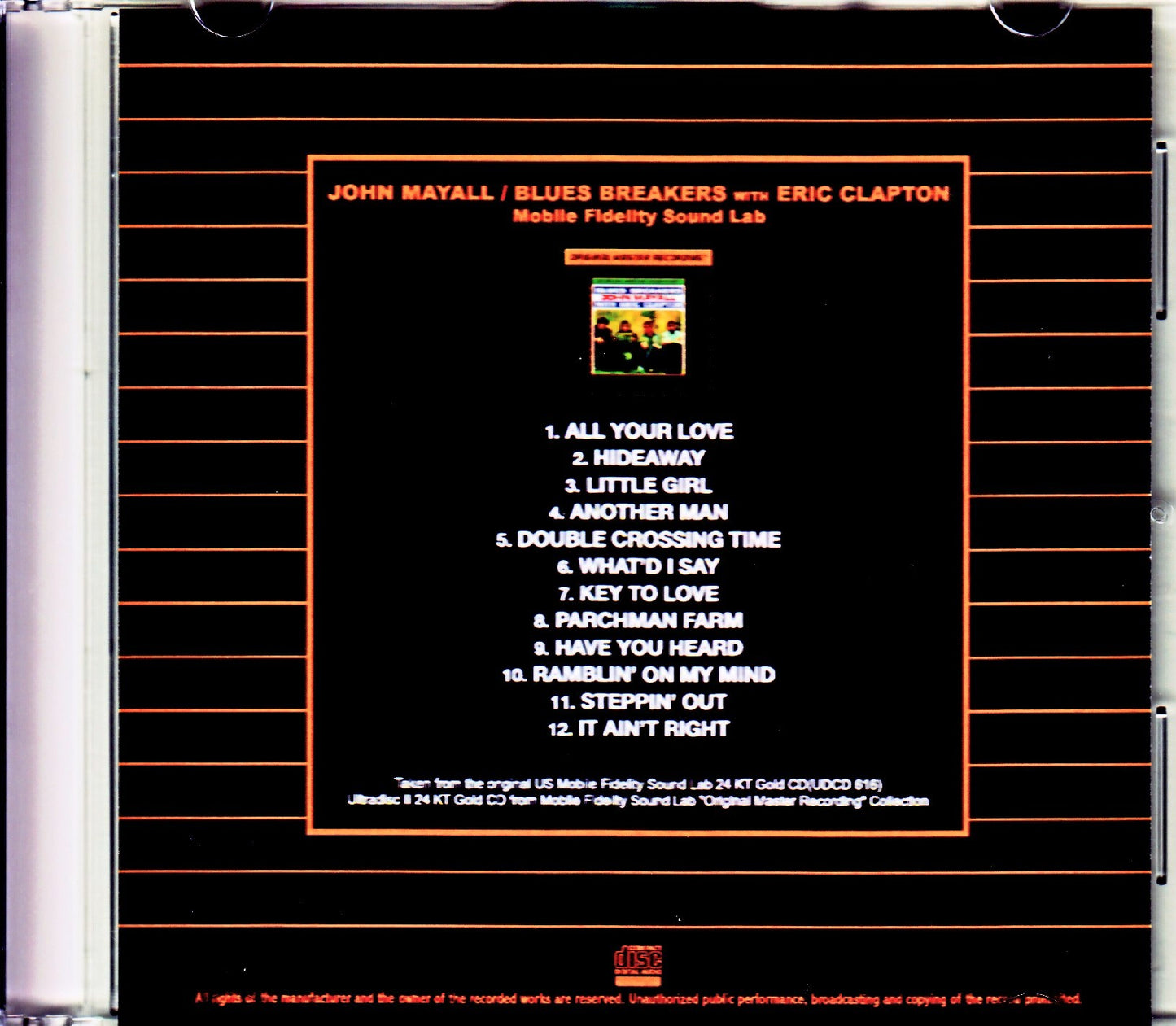 John Mayall Blues Breakers,Eric Clapton/Original US Mobile Fidelity Sound Lab