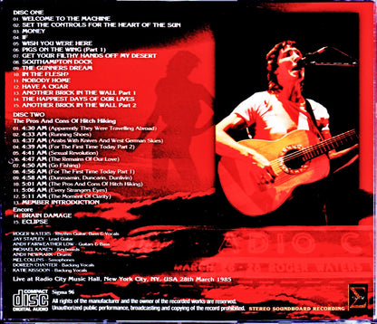 Roger Waters/NY,USA 3.28.1985