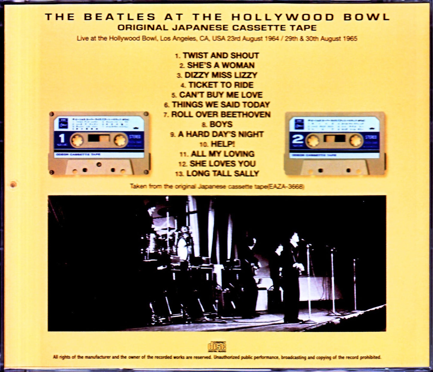 Beatles/CA,USA 1964・1965 Original Japanese Cassette Tape