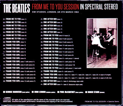 Beatles/From me to You Session London,UK 1963