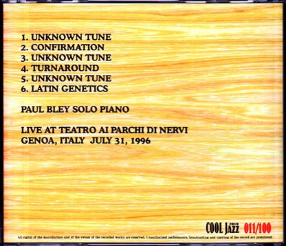 Paul Bley/Italy 1996