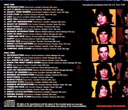 Rolling Stones/Soundboard compilation from the U.S. Tour 1978