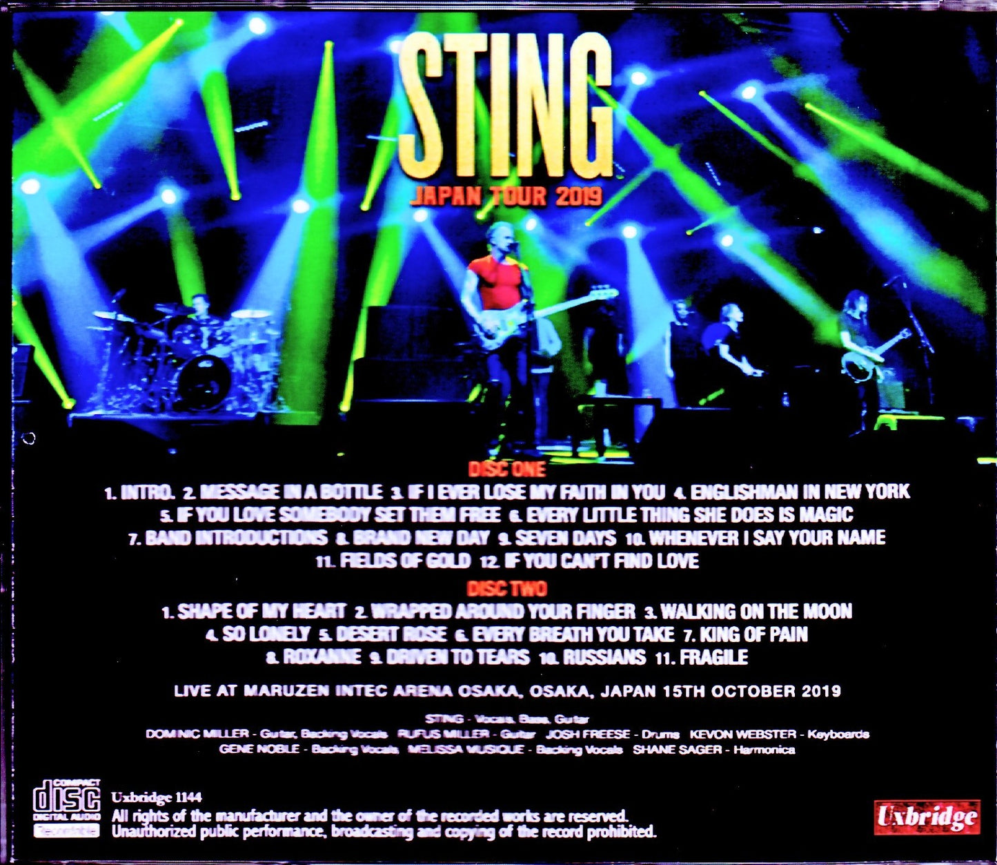 Sting/Osaka,Japan 2019