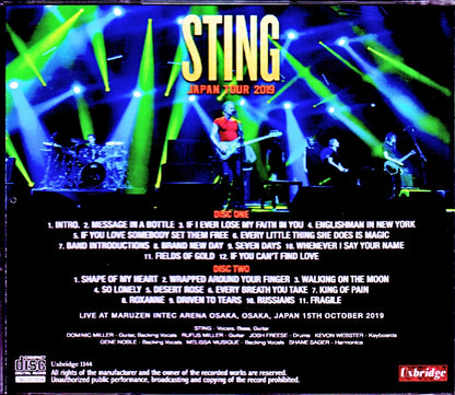 Sting/Osaka,Japan 2019