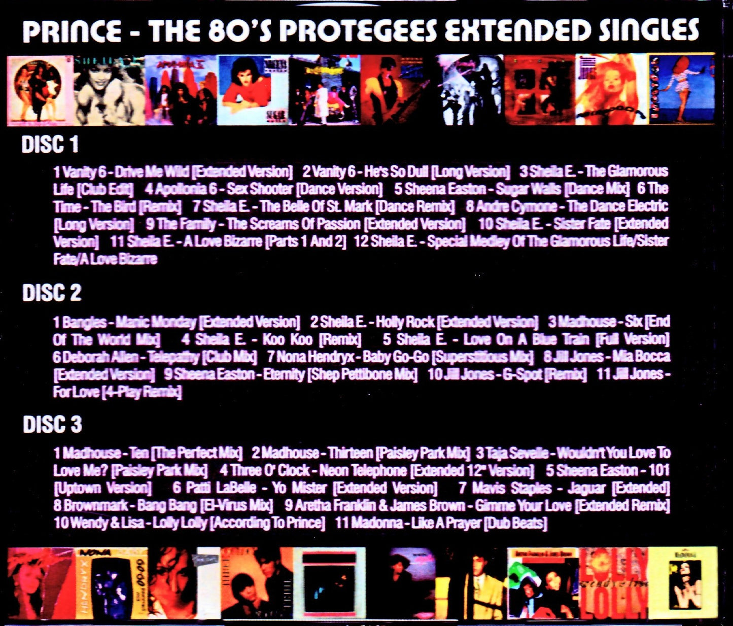 Prince/Protegees Extended Singles 1980's S & V