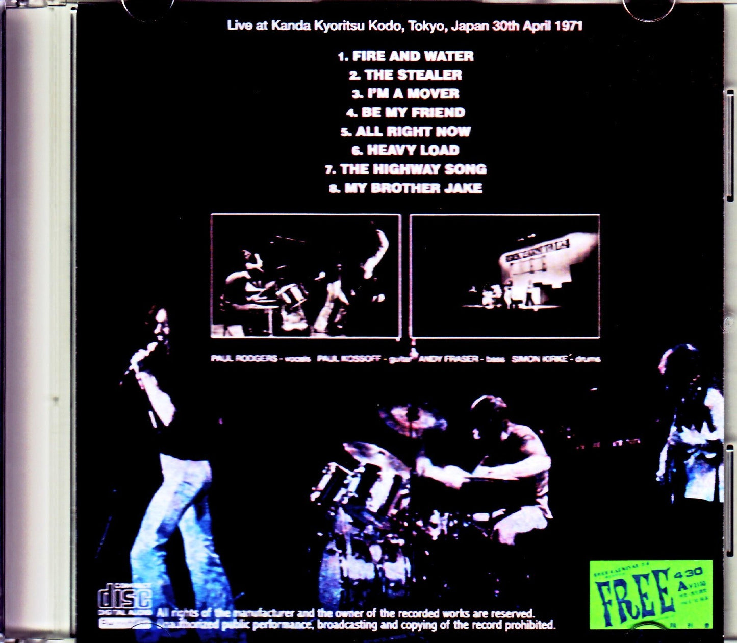 Free/Tokyo,Japan 4.30.1971
