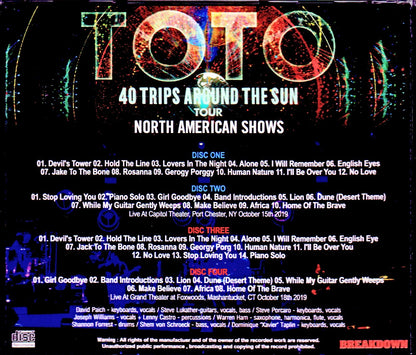 Toto/NY,USA 2019 & more
