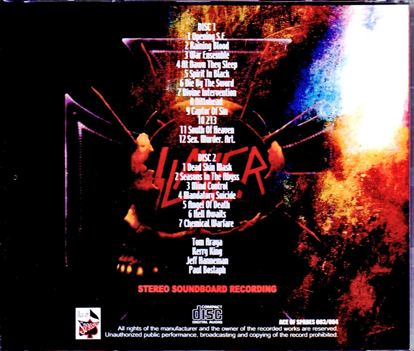 Slayer/Tokyo,Japan 1995