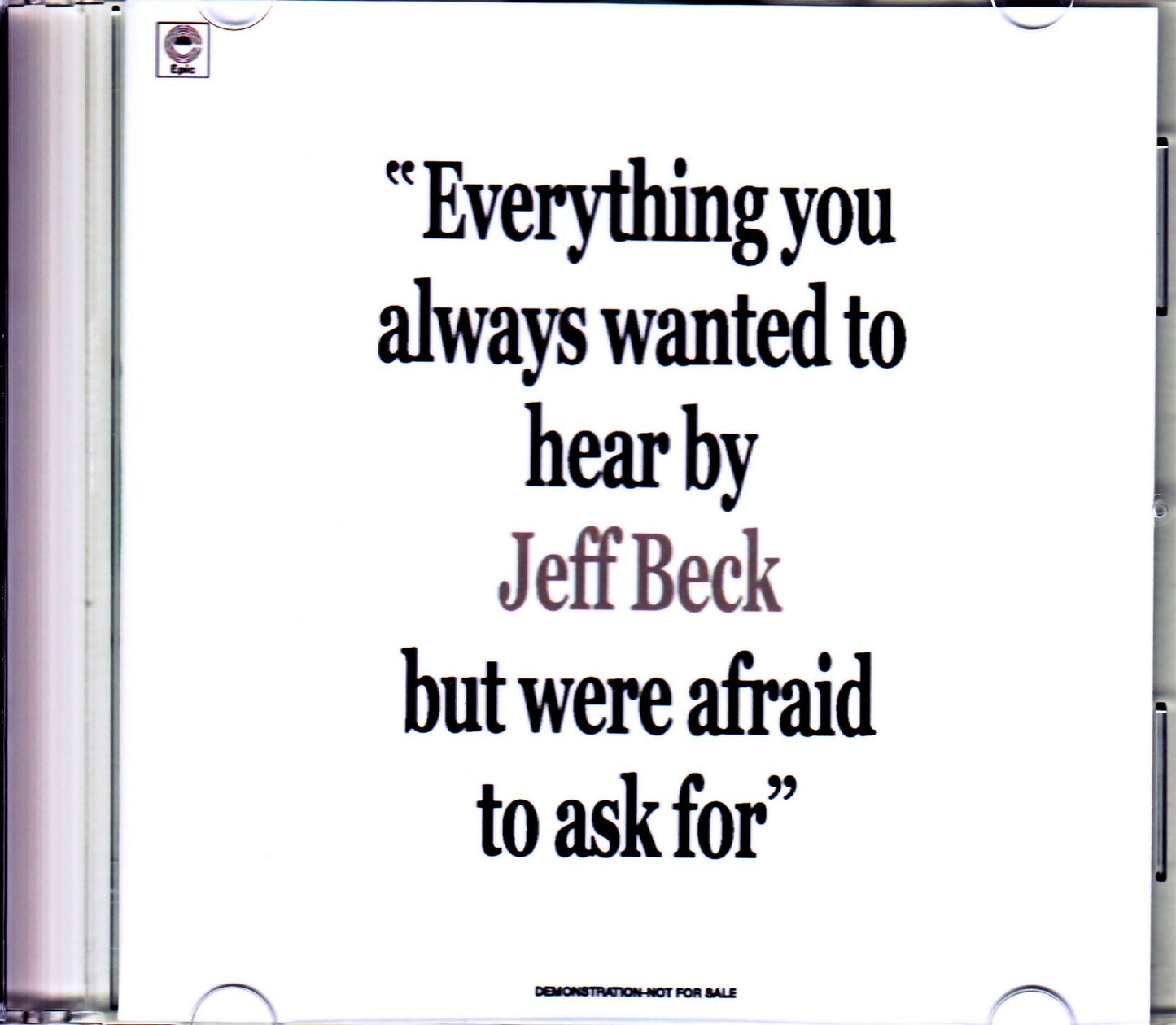 Jeff Beck/Everything you Always Wants to Hear by Jeff Beck But Were Afraid to Ask For Original US Promo LP Ver.