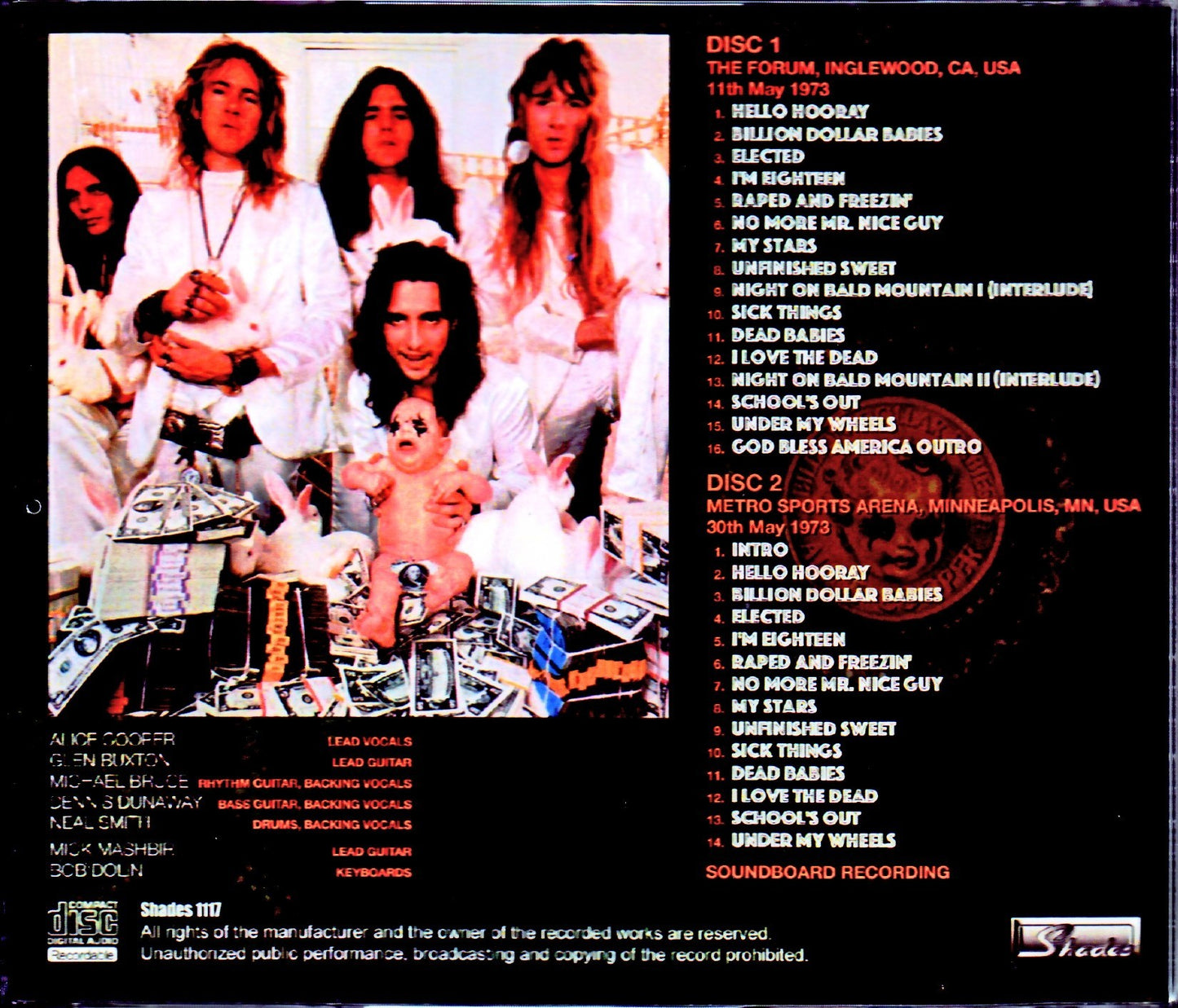 Alice Cooper/CA, USA 1973 & more