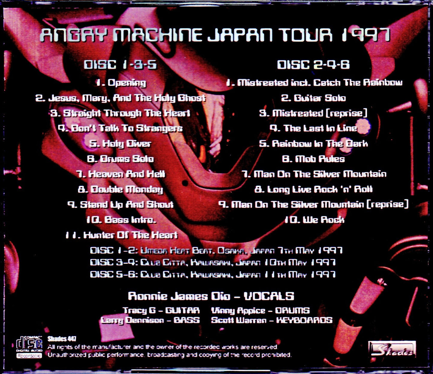Dio/Osaka,Japan 1997 & more