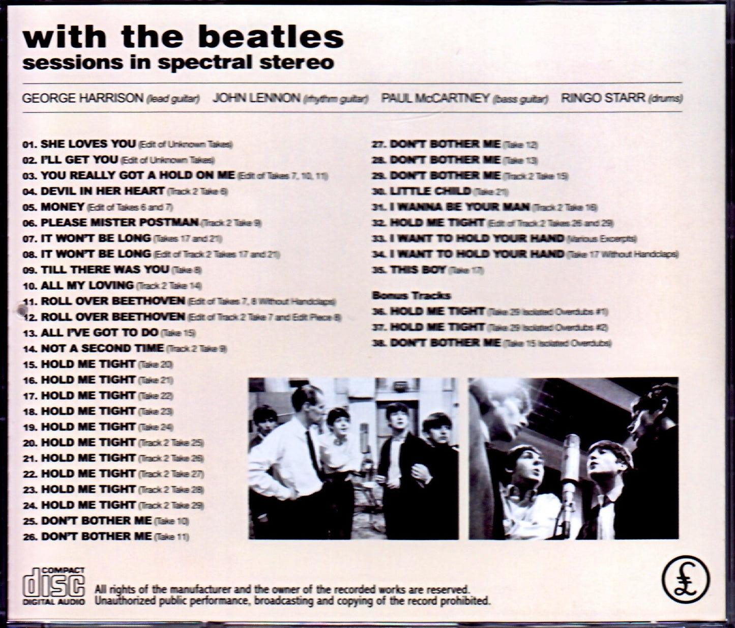 Beatles/With the Beatles Sessions in Spectral Stereo
