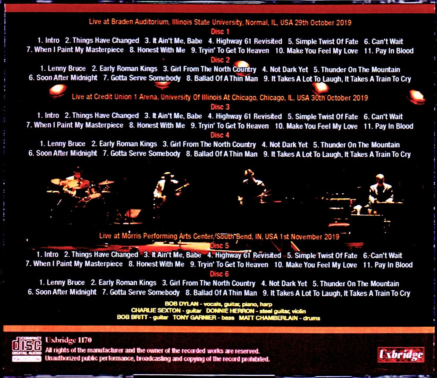 Bob Dylan/IL,USA 2019 2 Days & more