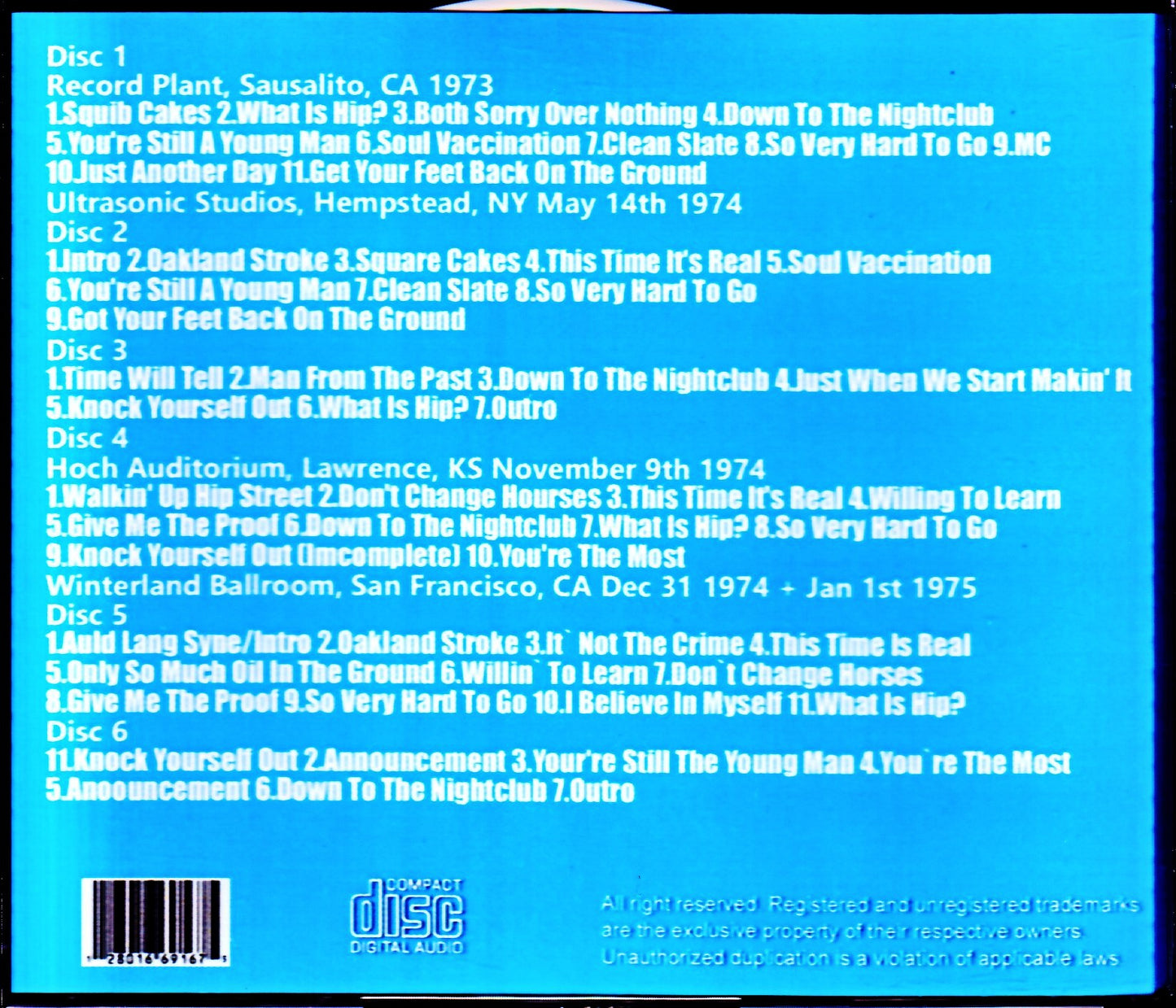 Tower of Power/Live Anthology 1973-1975