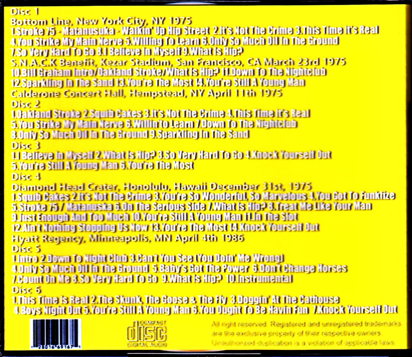Tower of Power/Live Anthology 1975-1986