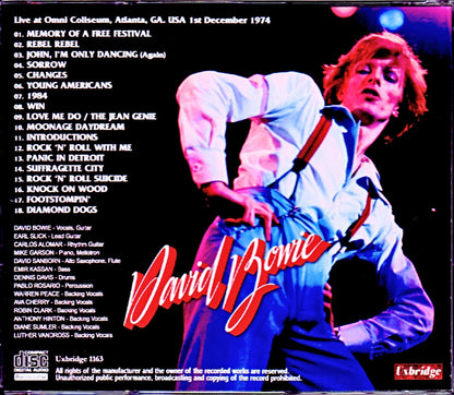 David Bowie/GA, USA 1974