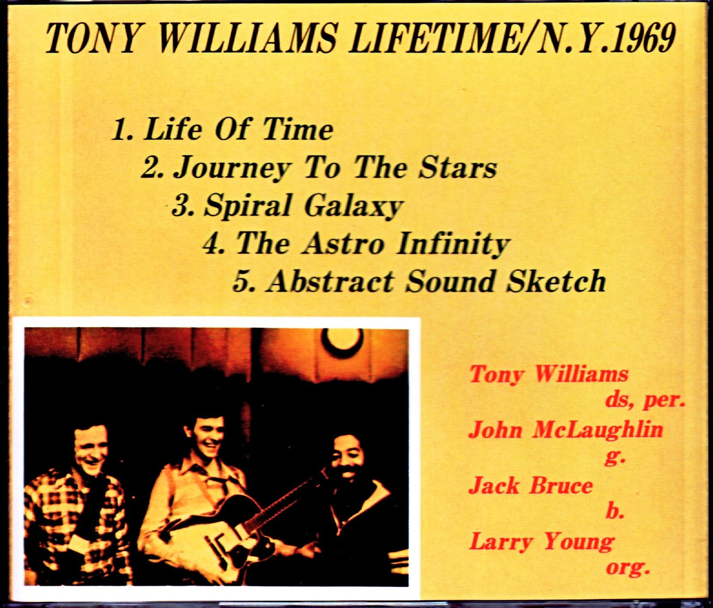 Tony Williams Lifetime, John McLaughlin, Jack Bruce/NY, USA 1969