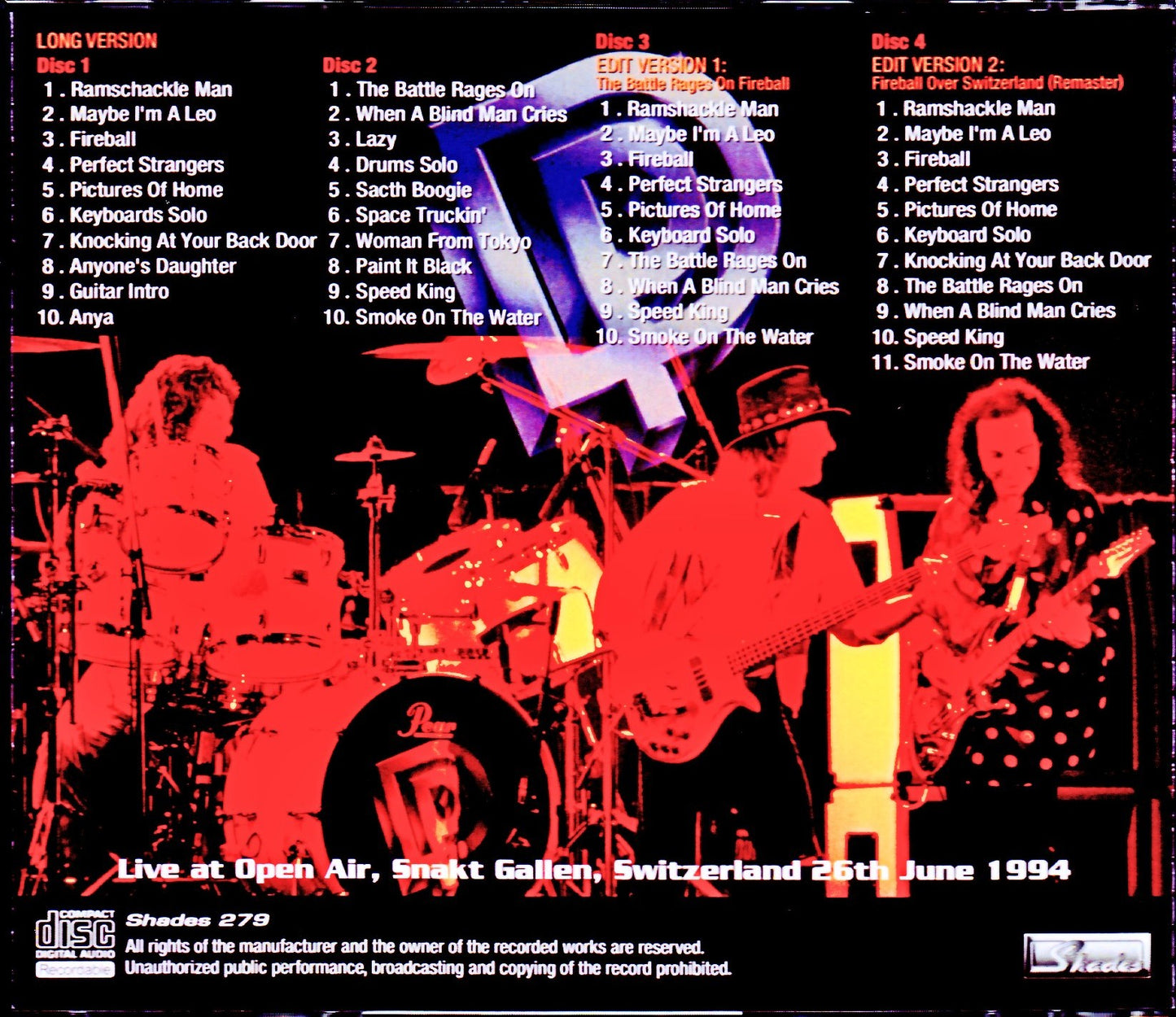 Deep Purple Switzerland 1994 3Versions