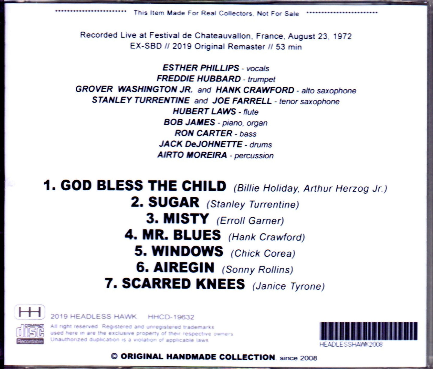 CTI All Stars Esther Phillips,Freddie Hubbard,Grover Washington Jr.,Stanley Turrentine,Bob James/France 1972