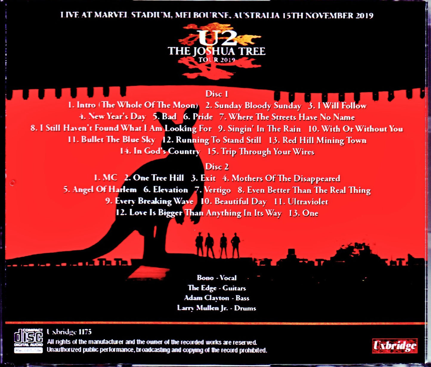 U2/Australia 2019