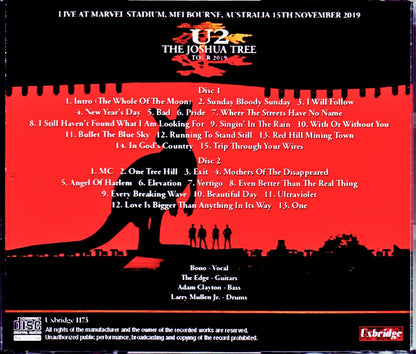 U2/Australia 2019
