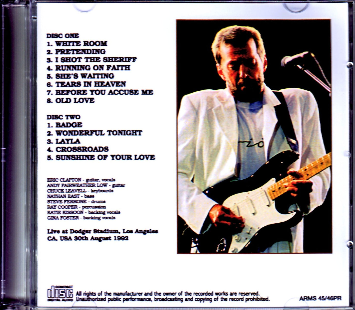 Eric Clapton/CA, USA 1992