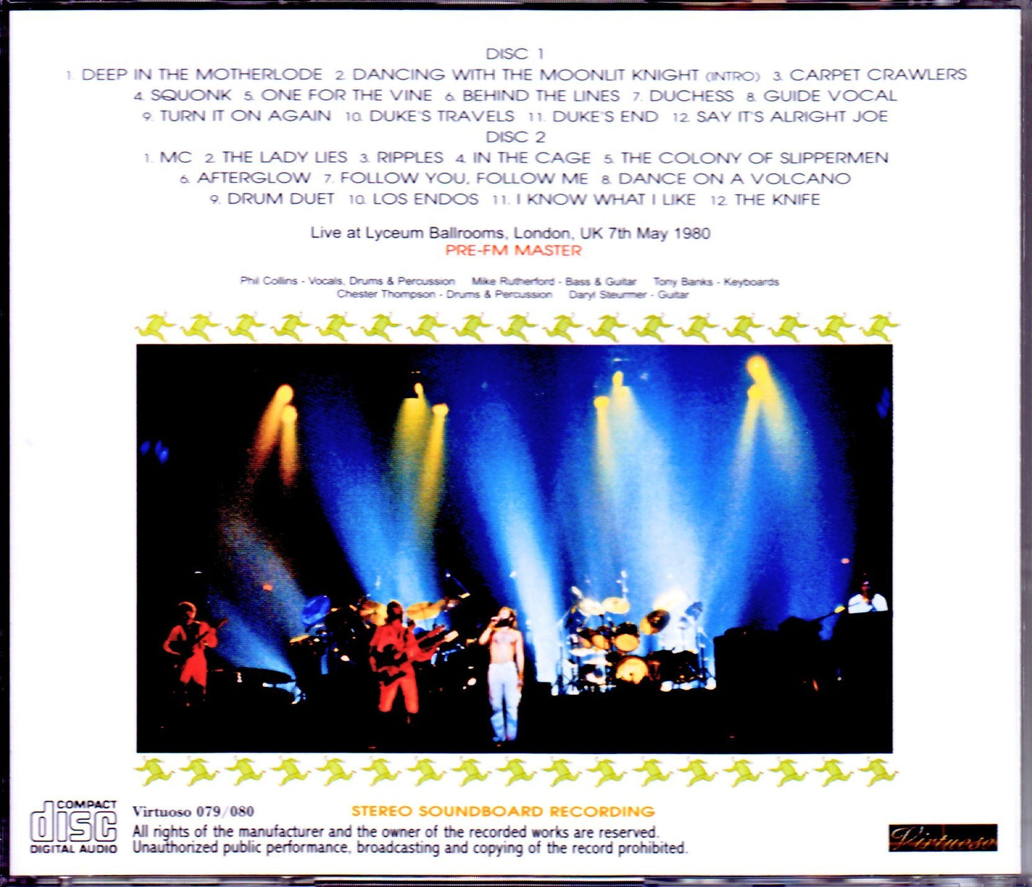Genesis/London,UK 1980 Pre-FM Master