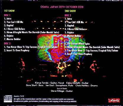 Steve Hillage,Gong/Osaka,Japan 2018
