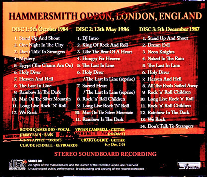 Dio/London,UK 1984-1987 Collection Upgrade