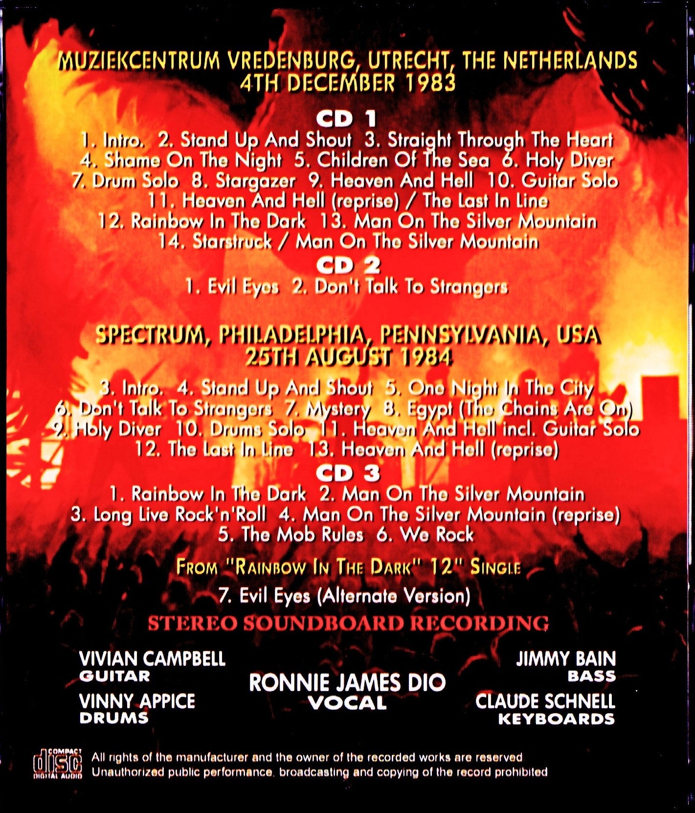 Dio/Netherlands 1983 & more Upgrade